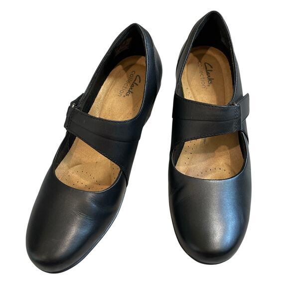 Clarks Collection Emslie Lulin Mary Jane Heels Black, Size 8.5 - Picture 3 of 9